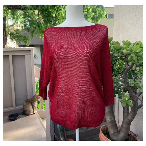 Adele Altman Tops - !!SALE!! • 3 for $20 • Netted Scoop Neck Sweater